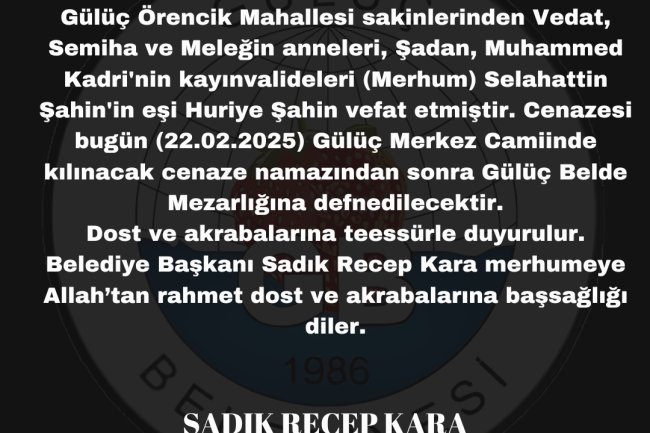 Vefat & Başsağlığı