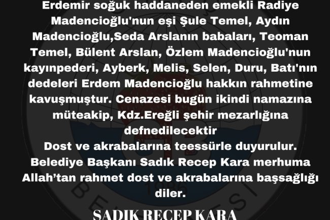 VEFAT & BAŞSAĞLIĞI