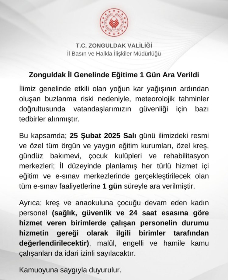 Eğitime Bir Gün Ara
