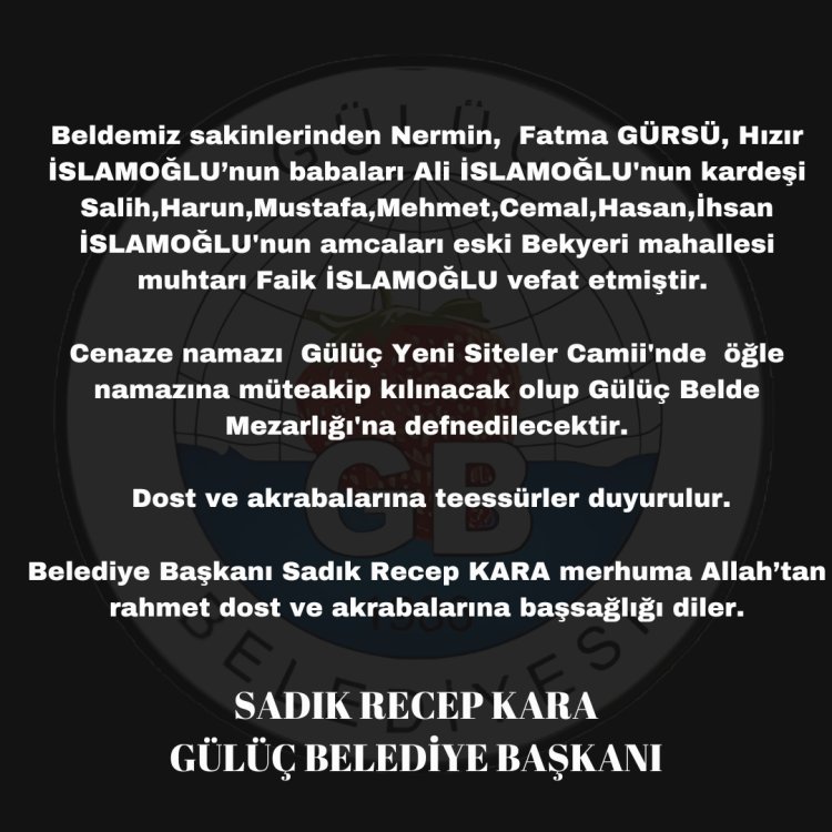 Vefat & Başsağlığı