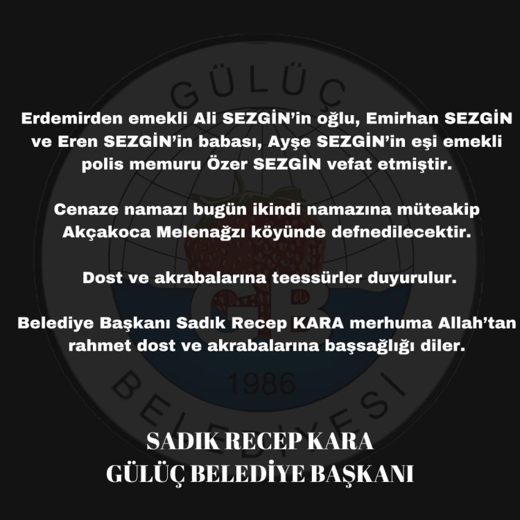 VEFAT & BAŞSAĞLIĞI