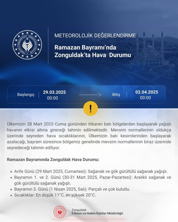 ZONGULDAK VALİLİĞİNDEN DUYURULUR