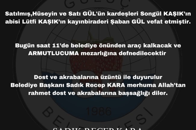 Vefat & Başsağlığı