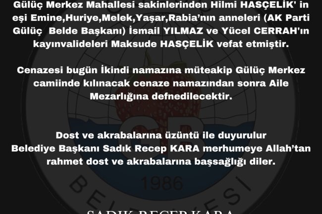 Vefat & Başsağlığı