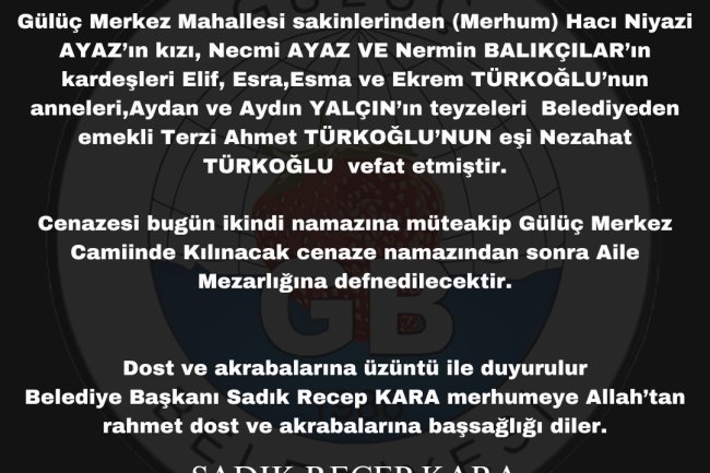 VEFAT & BAŞSAĞLIĞI