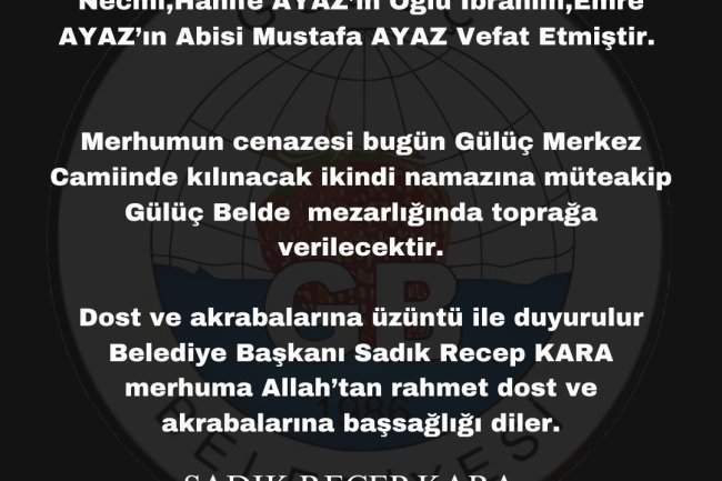 VEFAT & BAŞSAĞLIĞI