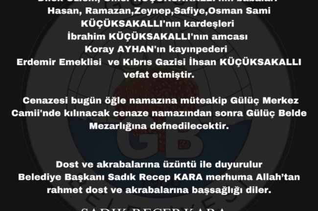 VEFAT & BAŞSAĞLIĞI