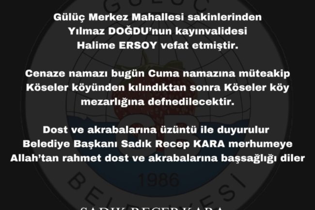 VEFAT & BAŞSAĞLIĞI