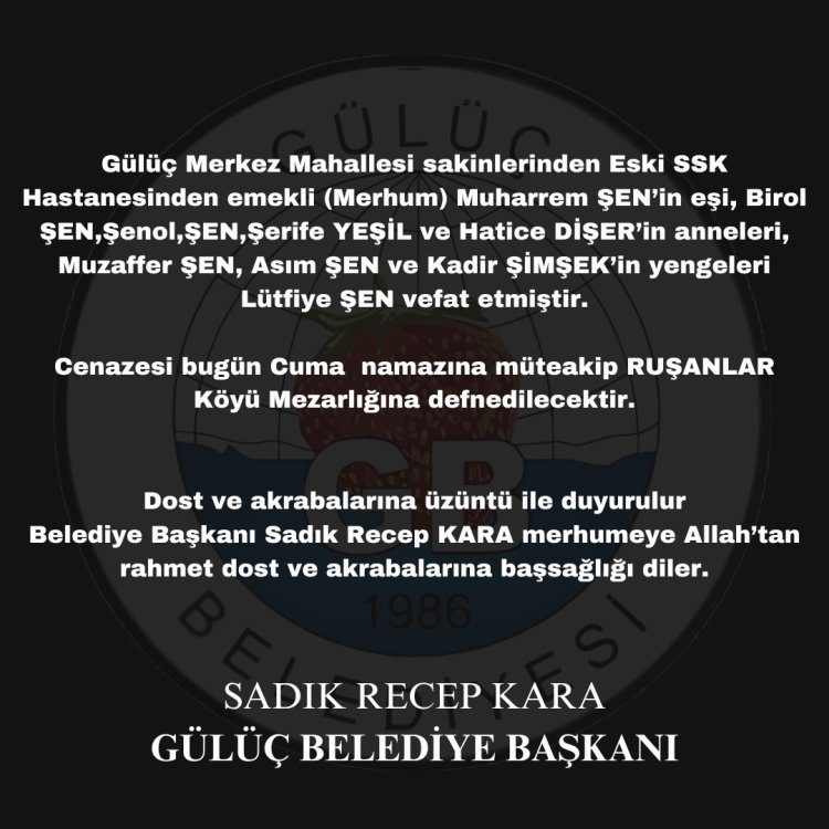 VEFAT & BAŞSAĞLIĞI
