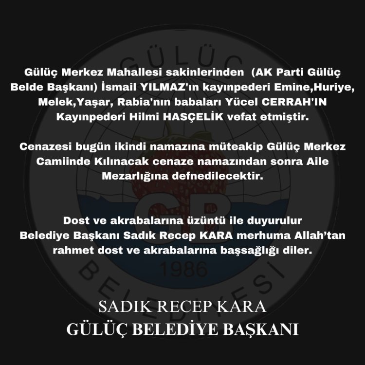VEFAT & BAŞSAĞLIĞI