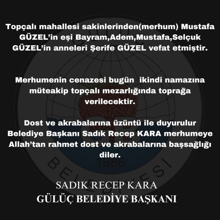 VEFAT & BAŞSAĞLIĞI