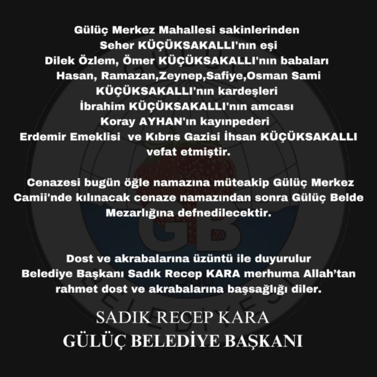 VEFAT & BAŞSAĞLIĞI