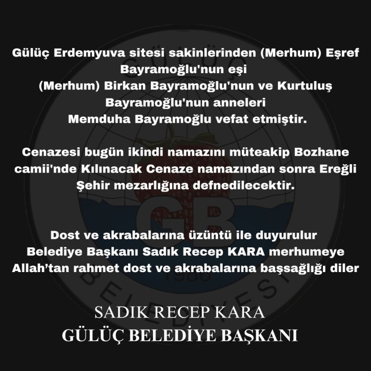 VEFAT &  BAŞSAĞLIĞI