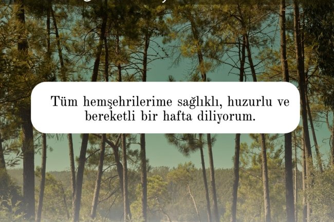 İYİ HAFTALAR..