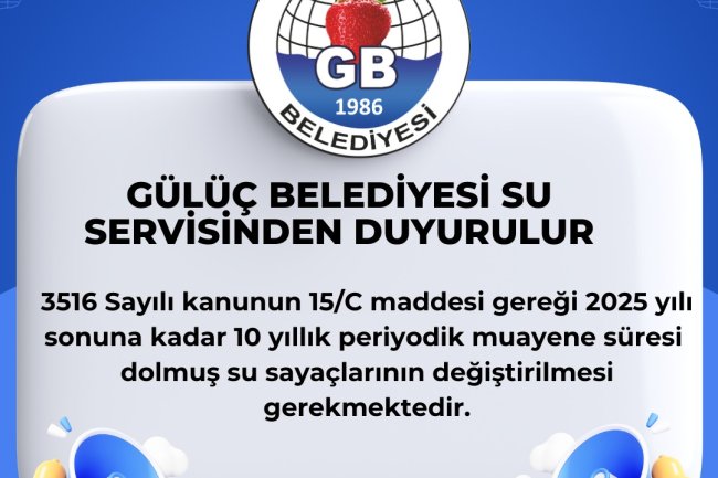 SU İŞLERİ SERVİSİNDEN DUYURULUR