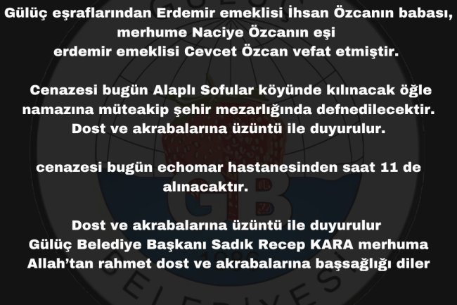 VEFAT & BAŞSAĞLIĞI