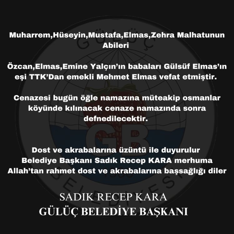 VEFAT &  BAŞSAĞLIĞI