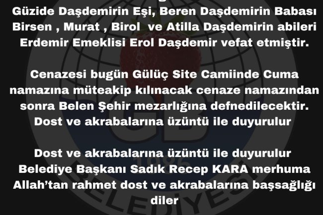 Vefat & Başsağlığı