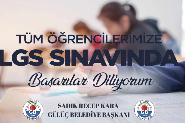 LGS SINAVINA GİRECEK TÜM ÖĞRENCİLERİMİZE BAŞARILAR DİLERİZ...