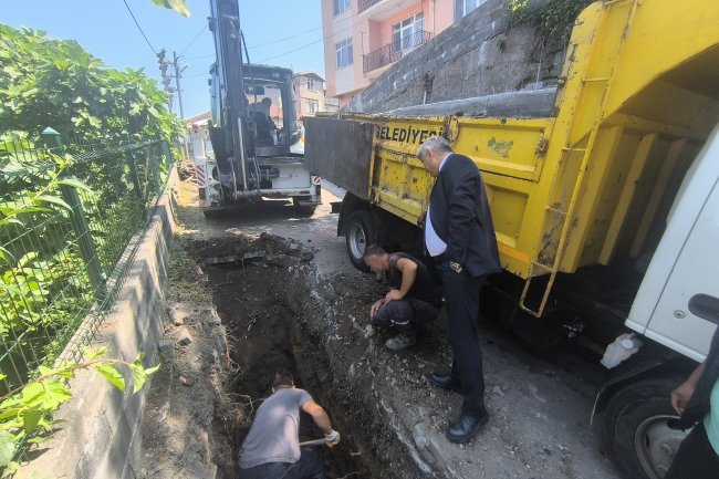 BELEDİYE BAŞKANIMIZ SAHADA...