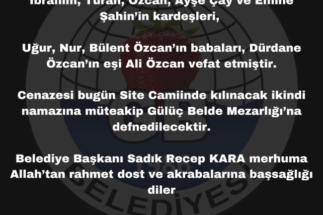 VEFAT & BAŞSAĞLIĞI