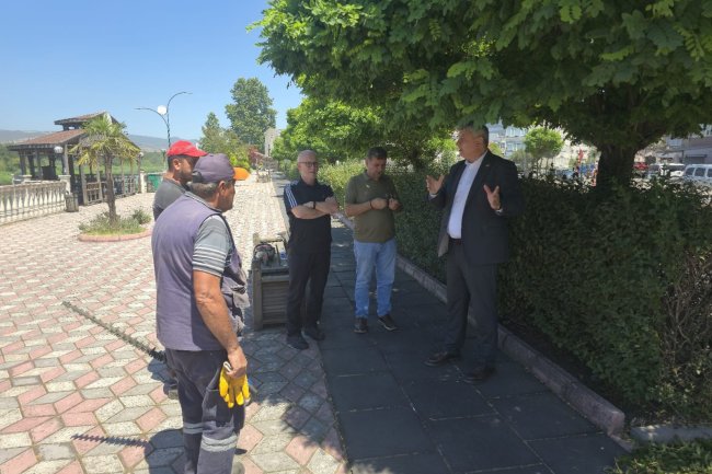 BELEDİYE BAŞKANIMIZ SADIK RECEP KARA ÇALIŞMALARI YERİNDE İNCELEDİ...