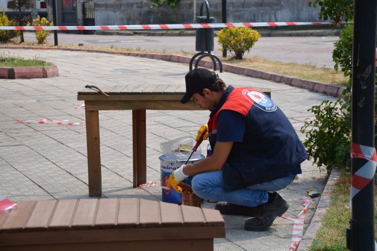 DİNLENME ALANLARI YENİLENİYOR...