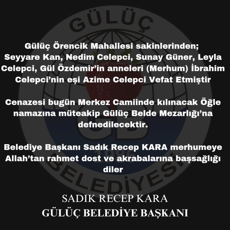 VEFAT & BAŞSAĞLIĞI