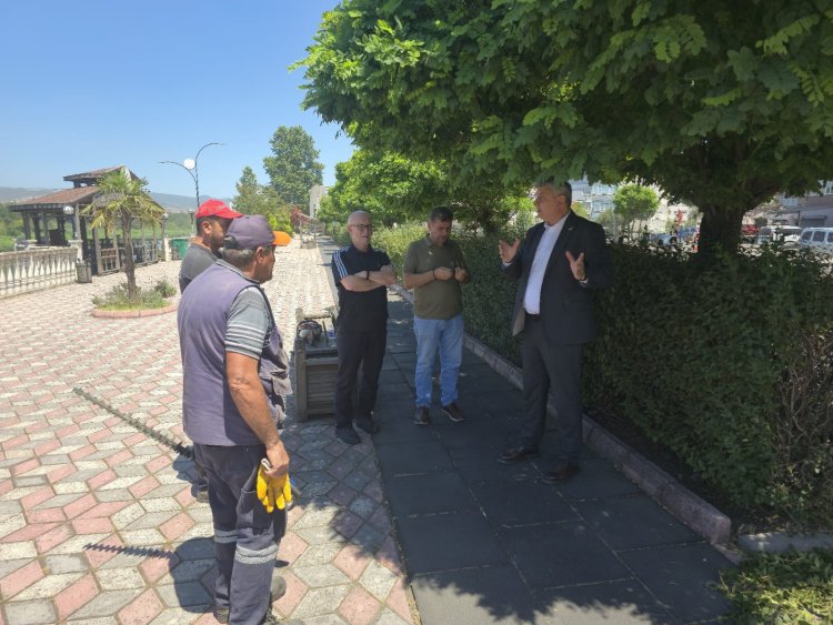 BELEDİYE BAŞKANIMIZ SADIK RECEP KARA ÇALIŞMALARI YERİNDE İNCELEDİ...