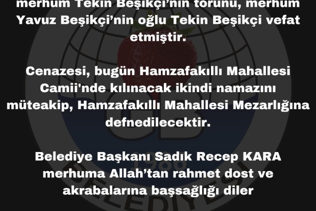 VEFAT & BAŞSAĞLIĞI