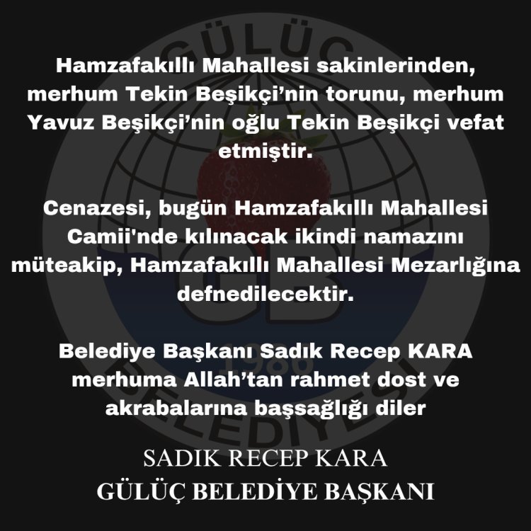 VEFAT & BAŞSAĞLIĞI