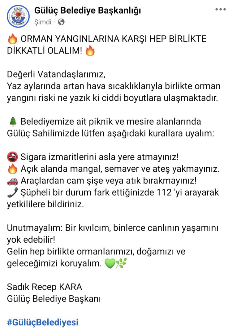 ORMAN YANGINLARINA KARŞI HEP BİRLİKTE DİKKATLİ OLALIM! 