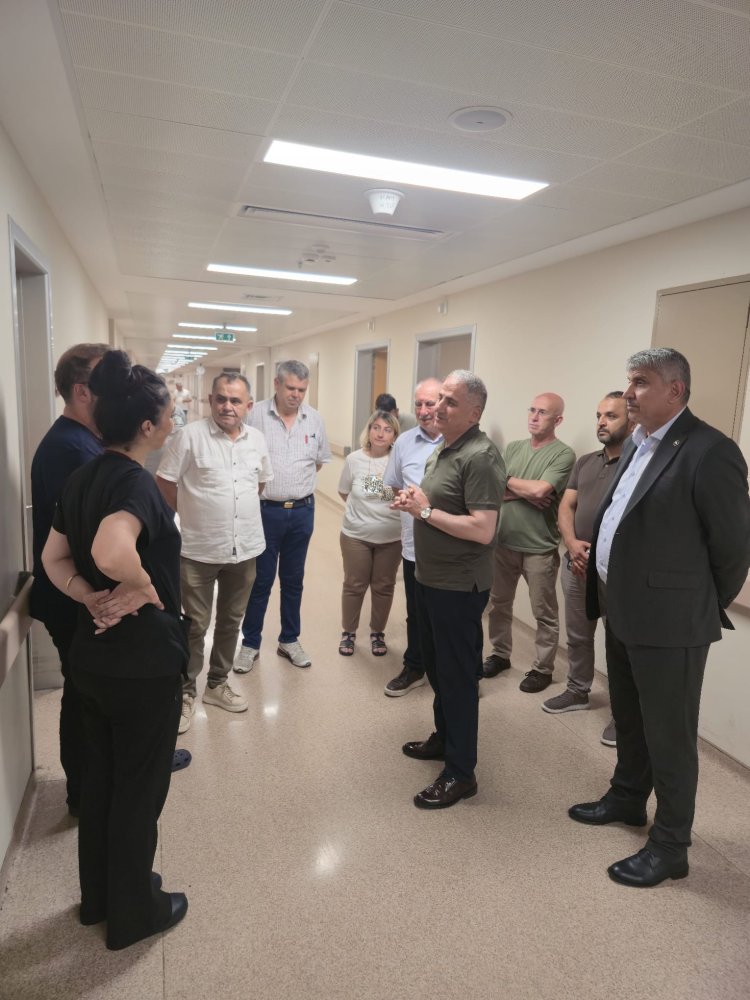 YANGIN ESNASINDA YARALANAN POLİS MEMURUMUZ ÜMİT KURŞUN'U HASTANEDE ZİYARETTE BULUNDUK