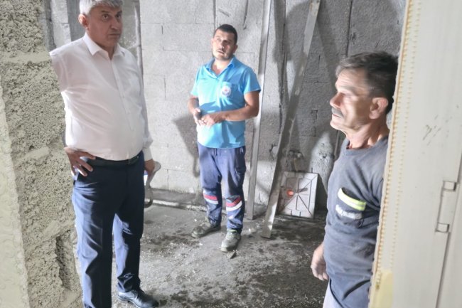 BELEDİYE BAŞKANIMIZ SADIK RECEP KARA SAHADA İNCELEMERLERDE BULUNDU