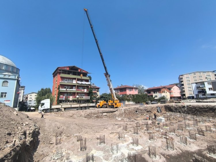 GÜLÜÇ VESİLE DİKMEN İLKOLUNDA FORE KAZIK ÇALIŞMALARI TAMAMLANDI