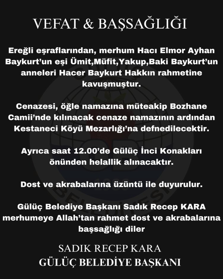 VEFAT & BAŞSAĞLIĞI