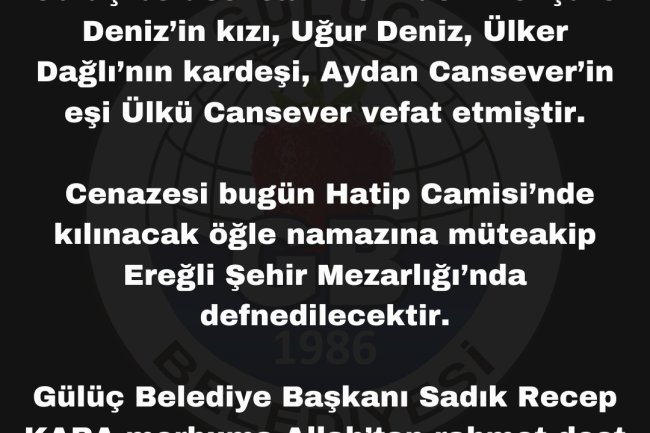 VEFAT & BAŞSAĞLIĞI