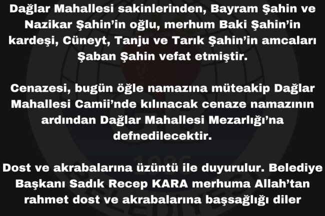 Vefat & Başsağlığı