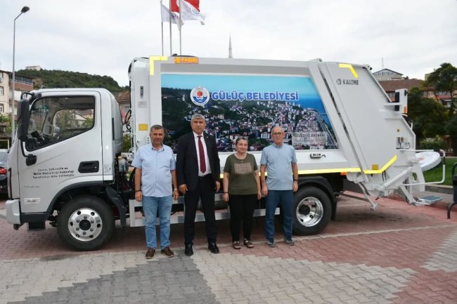 GÜLÜÇ BELEDİYESİNE YENİ ÇÖP KAMYONU HİBESİ 