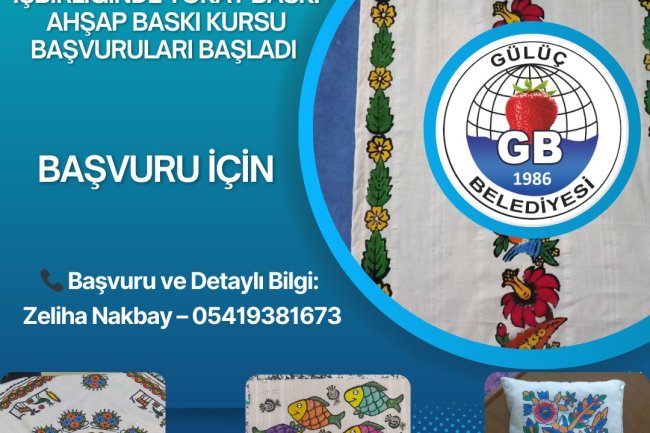 TOKAT BASKI AHŞAP BASKI KURSU GÜLÜÇ’TE BAŞLIYOR!