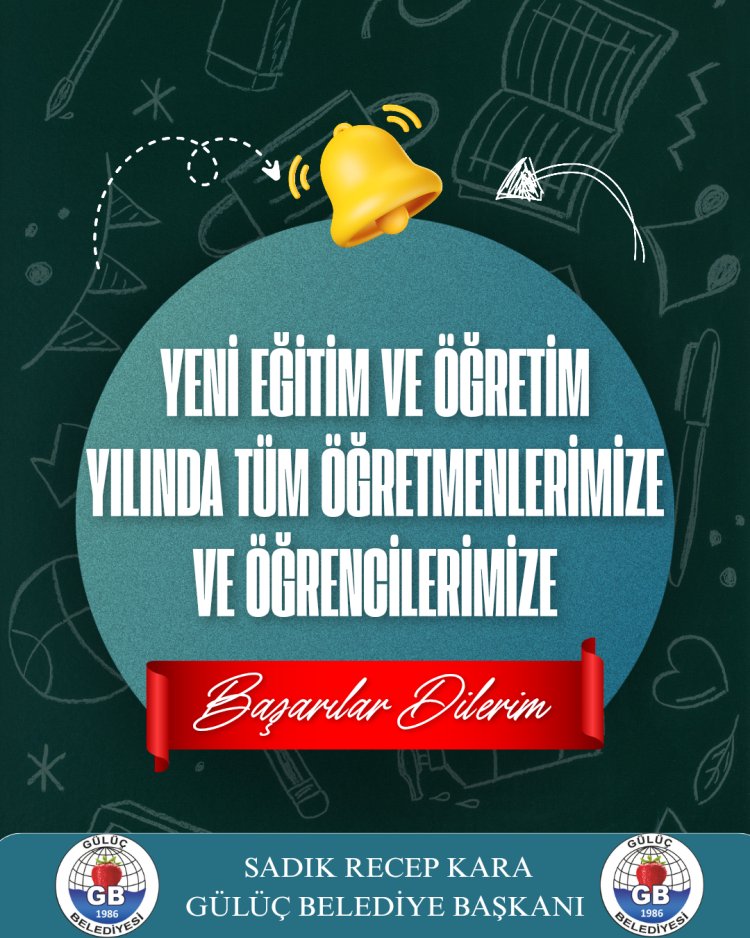 YENİ EĞİTİM VE ÖĞRETİM YILINDA ÖĞRETMEN ÖĞRENCİLERİMİZE BAŞARILARI DİLERİM...