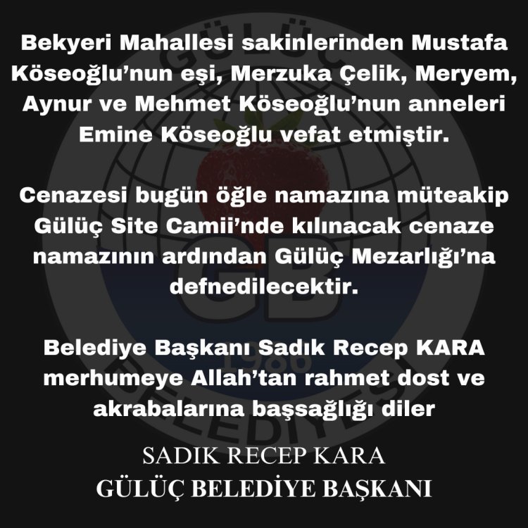 VEFAT & BAŞSAĞLIĞI