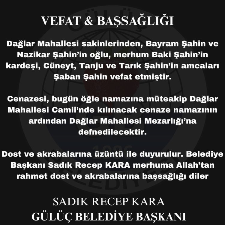 Vefat & Başsağlığı