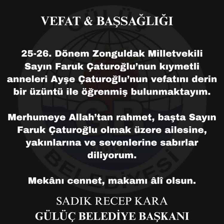 VEFAT & BAŞSAĞLIĞI