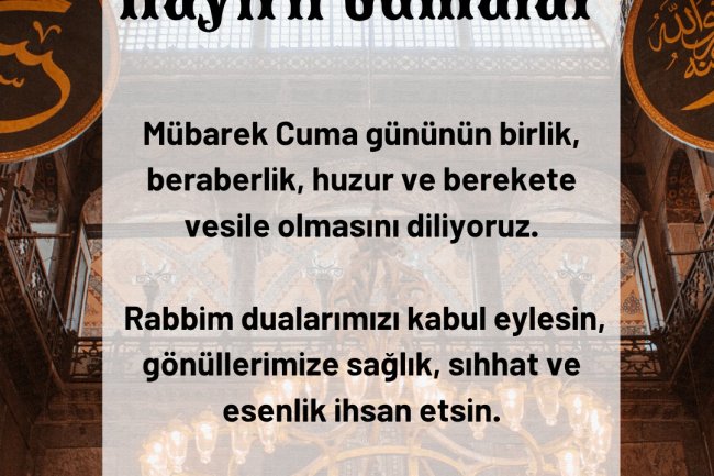 HAYIRLI CUMALAR....