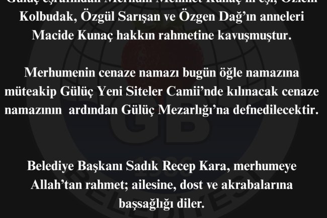 VEFAT & BAŞSAĞLIĞI