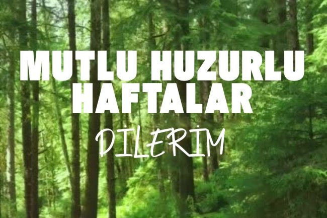 İYİ HAFTALAR....