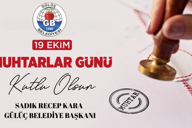 19 EKİM MUHTARLAR GÜNÜ KUTLU OLSUN...