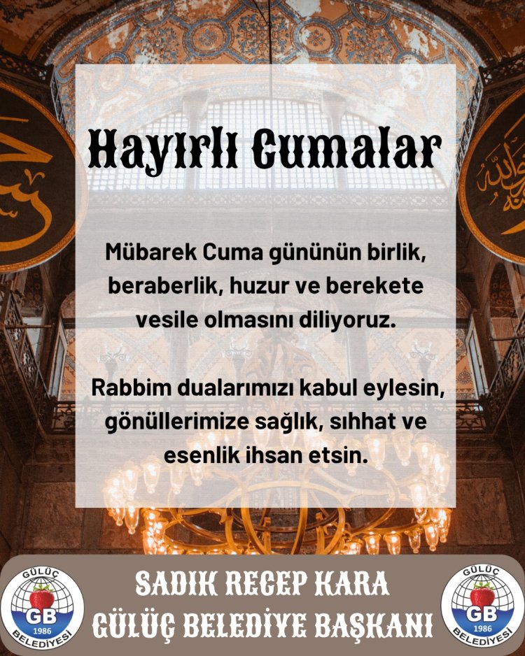 HAYIRLI CUMALAR....