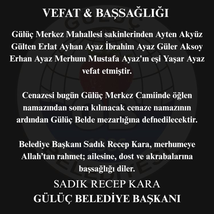 Vefat & Başsağlığı